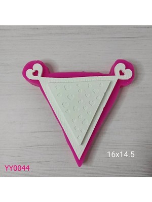 YOYOMOLD YY0044 Kalp Kulplu Üçgen Model Silikon Kalıp