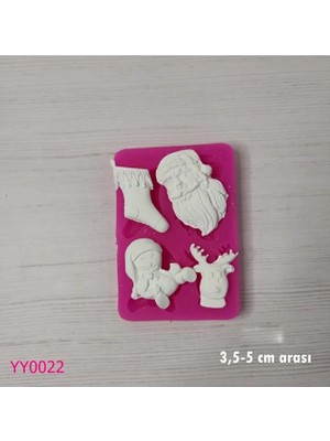 YOYOMOLD YY0022 Noel Baba Çorap Geyik Oyuncak Silikon Kalıp
