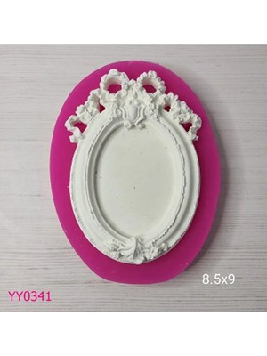 YOYOMOLD YY0341 Çiçek Desenli Elips Çerçeve Silikon Kalıp