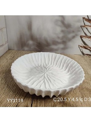 Yoyomold YY3119 Çanak Tabak Damarlı 20.5cm Silikon Kalıp