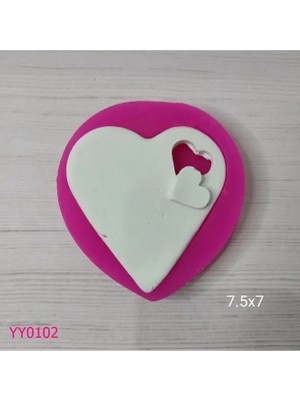 Yoyomold YY0102-KALP Içinde Kalp Parçalı Silikon Kalıp-7,5x7