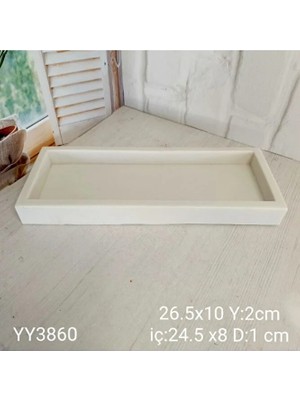 Yoyomold YY3860 - Dikdörtgen Sunum Tabak - Silikon Kalip, YY3860, Silikon Kalip Tüm Modeller