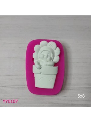 YOYOMOLD YY0107 Saksı İçindeki Papatya Bebek Silikon Kalıp