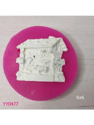 Yoyomold YY0477 Köy Evi Modeli Magnet Silikon Kalıp