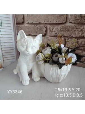 Yoyomold Saksılı Kedi Silikon Kalıp – Sevimli ve Dekoratif Hediye!, YY3346, Silikon Kalip Tüm Modeller