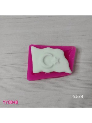 YOYOMOLD YY0048 Dalgalı Türk Bayrağı Silikon Kalıp 6.5x4 cm Hobi ve Ticari Kullanım İçin Uygun