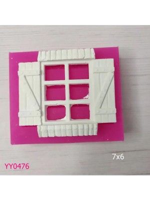 YOYOMOLD YY0476 Minyatür Tahta Kapaklı Pencere Silikon Kalıp