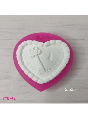 YOYOMOLD YY0742 Anahtar ve Kilitli Kalp Silikon Kalıp