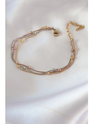 Datatek 316L Çelik Mix Renk Minimal Toplu Kadın Bileklik