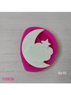 YOYOMOLD YY0038 Bitişik Ay,Yıldız ve Bulut Silikon Kalıp