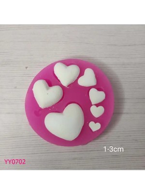 Yoyomold YY0702-ÇOKLU Kalp Silikon Kalıp