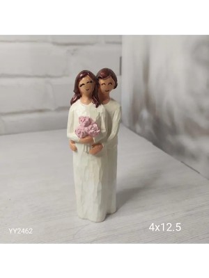 Yoyomold YY2462 Sevgili Biblo Elinde Gül Tutan Biblo Silikon Kalıp