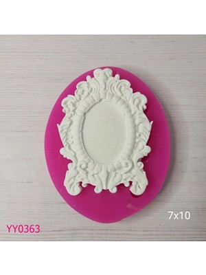 YOYOMOLD YY0363 Kenarları İşlemeli Elips Çerçeve Silikon Kalıp