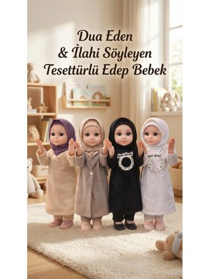 Renklime Dua Eden Tesettürlü Ramazan Bebeği - Ilahi Söyleyen Oyuncak