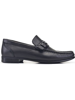 Nevzat Onay Siyah Yazlık Tokalı Erkek Ayakkabı