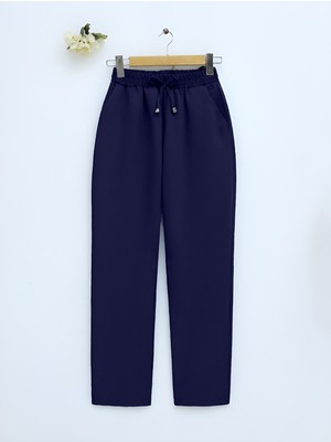 Modamorfo Beli Bağcıklı Dar Paça Pantolon  -Laci