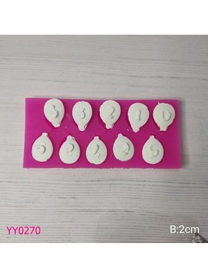 YOYOMOLD YY0270 Balon Rakam Silikon Kalıp