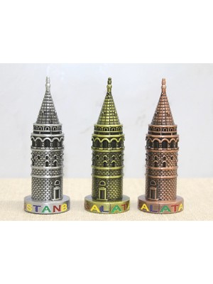 Renklime 10 cm Metal Galata Kulesi