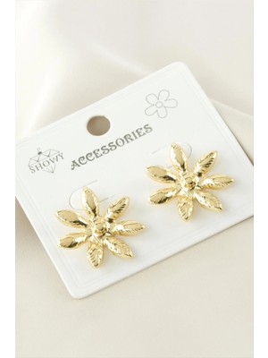 Marsilyan Çiçek Metal Küpe