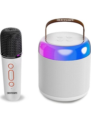 Renklime Kablosuz Mikrofonlu ve Işıklı Hoparlör