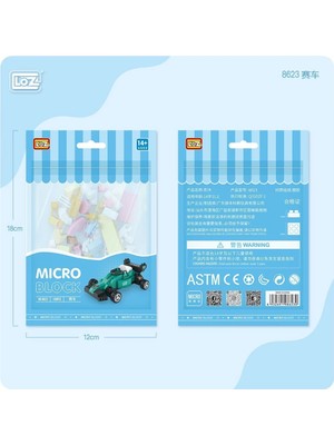 Renklime LZ8623 Loz Araba Blok Seti Mini Poşet -Vagon Life