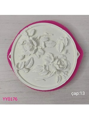 YOYOMOLD YY0176 Yuvarlak Taban Üzerinde Güller Silikon Kalıp