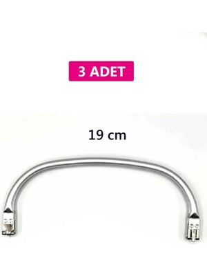 Neonova Gizli Metal Mango Çanta Bursu – 3 Adet - 19 cm - Metal Çanta Aparatı Çanta Aksesuarı