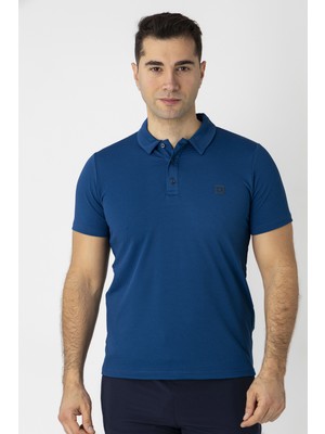 Crozwise Waffle Polo Yaka Tişört Sax 7150-17