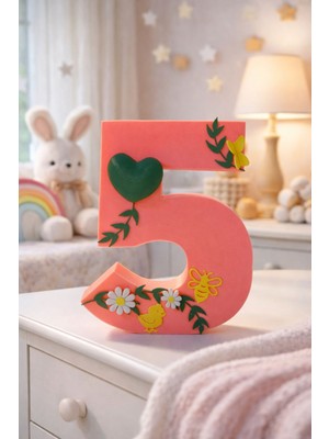 Bebek Odası Dekoratif 5 Yaş– Balon , Bulut, Papatya Figürlü 3D Tasarım