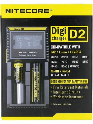 Neonova Nitecore D2 Digi Charger Li-Ion / Nı-Cd / Nı-Mh / Lifepo4 Dijital Pil Şarj Cihazı