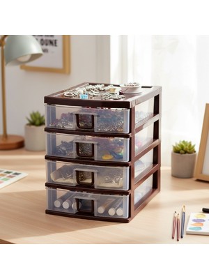 Neonova Mini 4 Çekmeceli Komidin Organizer