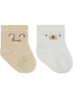 Gray Line Gry Penye Soket Çorap 2li 10142 Bej Ekru Nel1