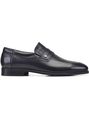 Nevzat Onay Siyah Tokalı Kösele Erkek Ayakkabı