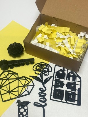 Muray Tekno 6 Parça Dekoratif Hediye Seti–love Çiçek,kahve Kaşığı,origami Kalp,yüzük Kutusu,kitap Ayracı,ev Kiti