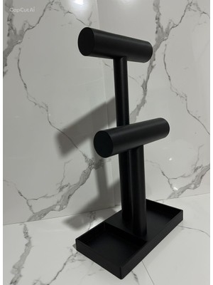 3D Tasarım 2 Katlı Saat ve Bileklik Standı – Takı Organizer Masaüstü Sergileme Standı