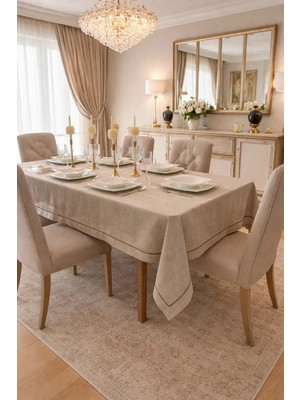 Zeren Home Piko Sarma Detaylı Masa Örtüsü - Runner Takım Taş (Kutulu)