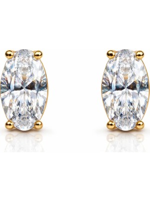 Venüs Design Çelik Tek Taş  Küpe