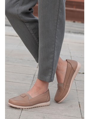 Panorama Rahat Taban Içi Dışı Deri Kadın Günlük Babet