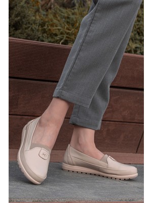 Panorama Rahat Taban Içi Dışı Deri Kadın Günlük Babet