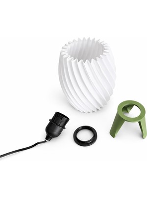 Yapı3D Modern Dekoratif Masa Lambası | Spiral Tasarım Abajur | Sert Plastik Gövde | Gece Lambası |