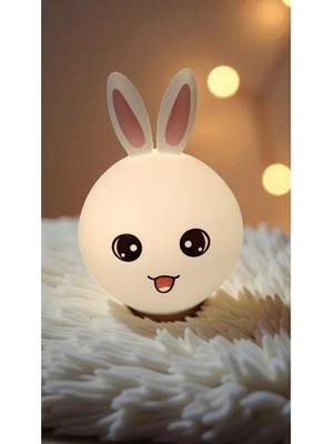 Famemus Accessory Tavşan Kulaklı Rgb Renk Değiştiren Gece Lambası