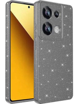 Ummeslem Redmi Note 13 Pro 4g Kılıf Kamera Korumalı Simli Lüks Cep Telefonu Için Uyumlu Kapak Koton Kapak