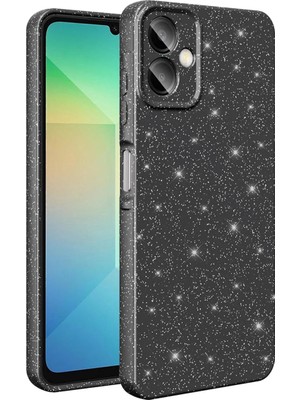 Ummeslem Samsung Galaxy A06 Cep Telefonu Için Uyumlu Kılıf Kapak Kamera Korumalı Simli Lüks Koton