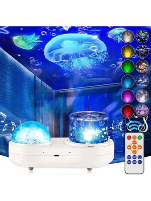 Famemus Accessory Toptan Müzikli Galaxy Projeksiyon Gece Lambası Nebula Projektör Lamba