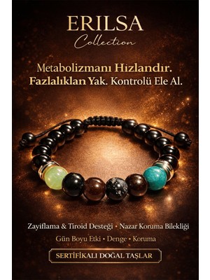 Tesbih Atölyesi Erilsa Sertifikalı Bereket Nazar Koruma Bilekliği Enerji Denge Bilekliği - Yeşim Jasper Kuvars Amazonit