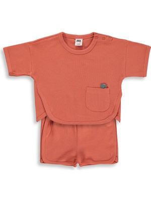 Civil Baby Erkek Cepli Basic Takım 6-18 Ay Turuncu Şık ve Rahat