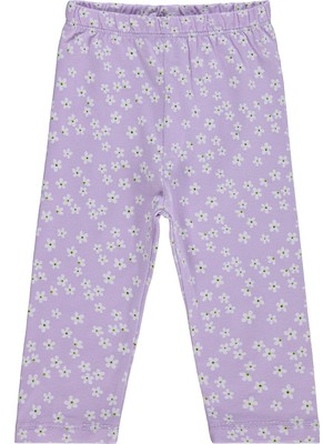 Civil Baby Küçük Çiçek Empirme 6-18 Ay Tayt - Lila