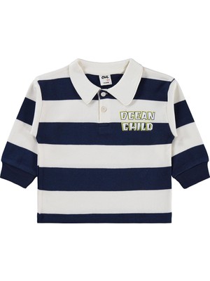 Civil Baby Çizgili 6-18 Ay Sweatshirt - Lacivert
