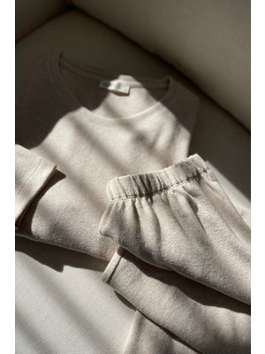 Mjamass Taş Basic Örme Oversize  Kadın Ev Giyim Takım