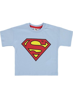 Civil Baby Superman Baskılı 6-18 Ay Tişört - Mavi